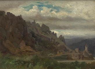 Leopold Till, Ansicht von Dürnstein, um 1880, Öl auf Karton, 19,5 × 28 cm, Belvedere, Wien, Inv ...