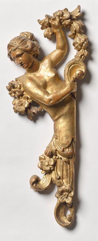 Karyatide, undatiert, Holz, geschnitzt und vergoldet, 57,5 × 22 × 7 cm, Belvedere, Wien, Inv.-N ...