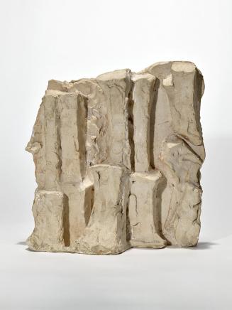 Fritz Wotruba, Drei Torsofiguren in der Art eines Reliefs, 1969, Gipsguss nach Tonmodell, 32 ×  ...