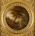 Unbekannter Künstler, Baumlandschaft mit Badenden, um 1820, Öl auf Karton, 8 cm, Belvedere, Wie ...