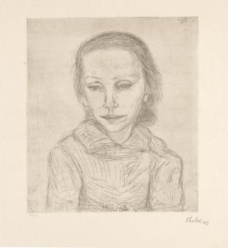 Georg Ehrlich, Mädchenbildnis, 1923, Radierung, Belvedere, Wien, Inv.-Nr. 10265/98