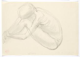Georg Ehrlich, Knabe, seine Knie umarmend, undatiert, Bleistfit auf Papier, Blattmaße: 20,8 × 2 ...