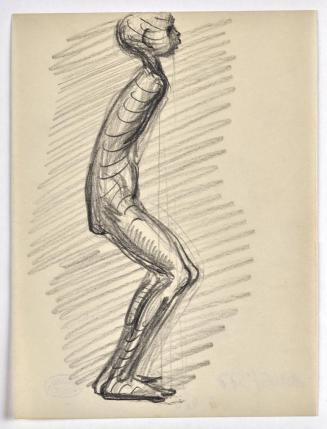 Georg Ehrlich, Frierender Knabe, undatiert, Bleistift auf Papier, Blattmaße: 17,7 × 13,3 cm, Be ...