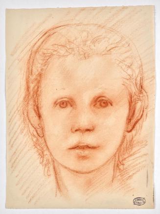 Georg Ehrlich, Porträt Caroline James, undatiert, Rötel auf Papier, Blattmaße: 27,4 × 20,2 cm,  ...