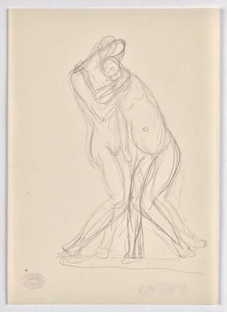 Georg Ehrlich, Sich umarmendes Paar, undatiert, Bleistift auf Papier, Blattmaße: 21 × 14,9 cm,  ...