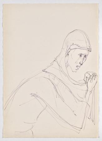 Georg Ehrlich, Betende, undatiert, Kugelschreiber auf Papier, Blattmaße: 29,5 × 20,8 cm, Belved ...