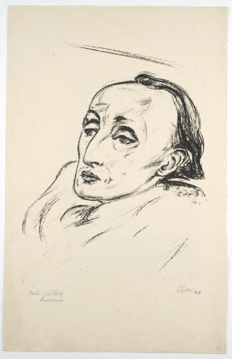 Georg Ehrlich, Porträt Gahlberg, 1921, Lithografie, Blattmaße: 52,7 × 33,7 cm, Belvedere, Wien, ...