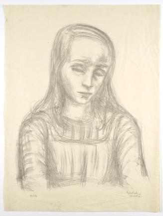 Georg Ehrlich, Mädchen, 1924, Lithografie auf Papier, Blattmaße: 65 × 48,8 cm, Belvedere, Wien, ...