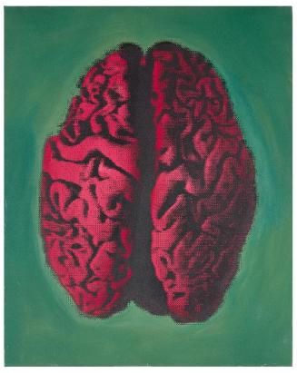 Peter Kogler, Brain, 1988, Acryl und Siebdruck auf Leinwand, ungerahmt: 150 × 120 × 4 cm, Belve ...