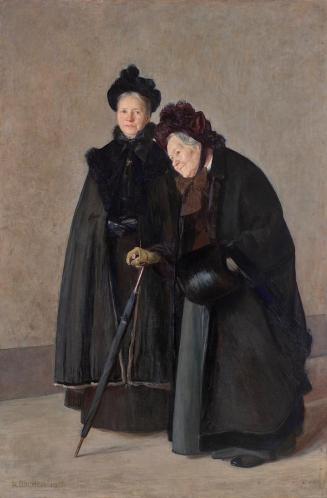 Rudolf Bacher, Zwei Schwestern, 1901, Öl auf Leinwand, 200 × 136 cm, Belvedere, Wien, Inv.-Nr.  ...