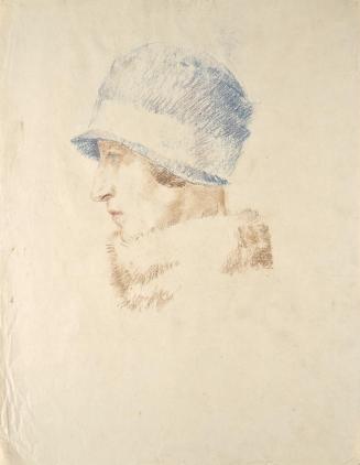 Walther Gamerith, Dame mit Hut, undatiert, Pastell auf Papier, 60,5 x 47 cm, Belvedere, Wien, I ...