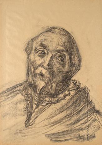 Walther Gamerith, Bildnis eines alten Mannes, undatiert, Kohle auf Papier, 63 x 45 cm, Belveder ...