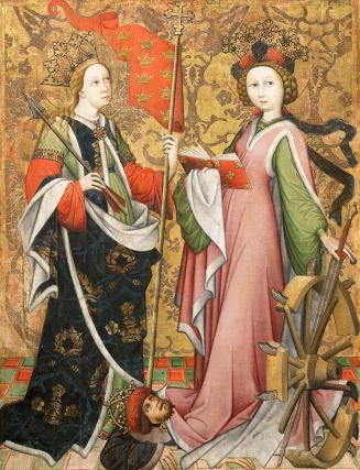 Thomas von Villach, Die Heiligen Ursula und Katharina, um 1490/1495, Malerei auf Holz, 97,4 × 7 ...