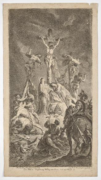 Paul Haubenstricker, Kreuzigung Christi, 1779, Radierung, Blattmaße: 32,8 × 17,8 cm, Belvedere, ...