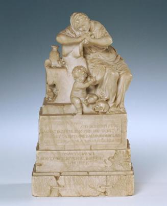 Franz Xaver Lederer, Modell eines Grabdenkmals, 1790, Alabastermarmor, H: 19,5 cm, Belvedere, W ...