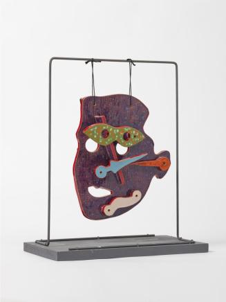 Kiki Kogelnik, Alltag, 1986, Keramik glasiert, Holzsockel, Metallgestell, 43 x 34 x 20 cm, Arto ...