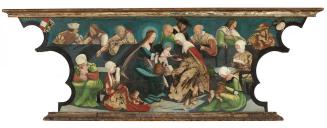 Salzburger Maler, Heilige Sippe, 1518, Malerei auf Tannenholz, Abbildung: 72 × 216 cm, Belveder ...