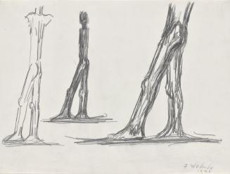 Fritz Wotruba, Studie zu "Stehender", 1973, Bleistift auf Papier, Blattmaße: 30 × 40 cm, Belved ...