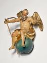 Unbekannter Künstler, Chronos, um 1750, Holz, farbig gefasst und vergoldet, 30 cm, Belvedere, W ...