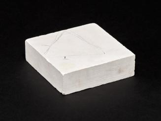 Fritz Wotruba, Sockel, undatiert, Gips, 10 × 10 × 3 cm, Belvedere, Wien, Inv.-Nr. FW 1302