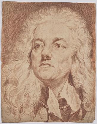Jacob Matthias Schmutzer, Bildnis des Universitätsfechtmeisters Carl Freyheit, nach 1768, Rötel ...