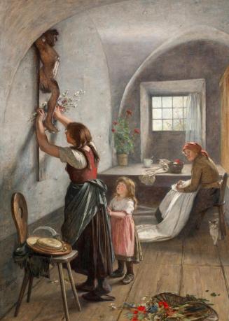 Emil Strecker, Vor den Feiertagen, vor 1907, Öl auf Leinwand, 114 x 83 cm, Belvedere, Wien, Inv ...