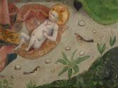 Oberösterreichischer Maler, Geburt Christi, um 1500, Malerei auf Fichtenholz, 139,5 x 110 cm, B ...