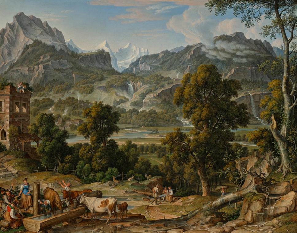 Josef Anton Koch, Das Berner Oberland, 1815, Öl auf Leinwand, 70 x 89 cm, Belvedere, Wien, Inv. ...