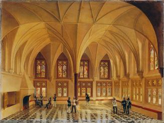 Unbekannter Künstler, Saal in der Marienburg, Öl auf Leinwand, 97 x 128 cm, Belvedere, Wien, In ...