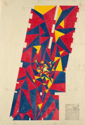Roland Goeschl, Ohne Titel, 1980, Bleistift und Buntstift auf Papier, 60 × 41,1 cm, Belvedere,  ...