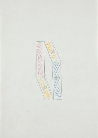 Roland Goeschl, Ohne Titel, Undatiert, Bleistift und Buntstift auf Papier, 32,7 × 23,4 cm, Belv ...