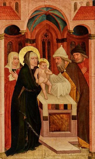 Österreichischer Maler, Darbringung Christi im Tempel, Wien um 1430/1440, Malerei auf Holz, 79  ...