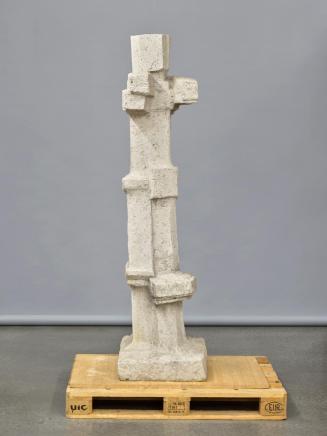 Fritz Wotruba, Große stehende Figur, 1958/1959, 1970, Mannersdorfer Kalkstein, 194,5 × 53 × 52, ...