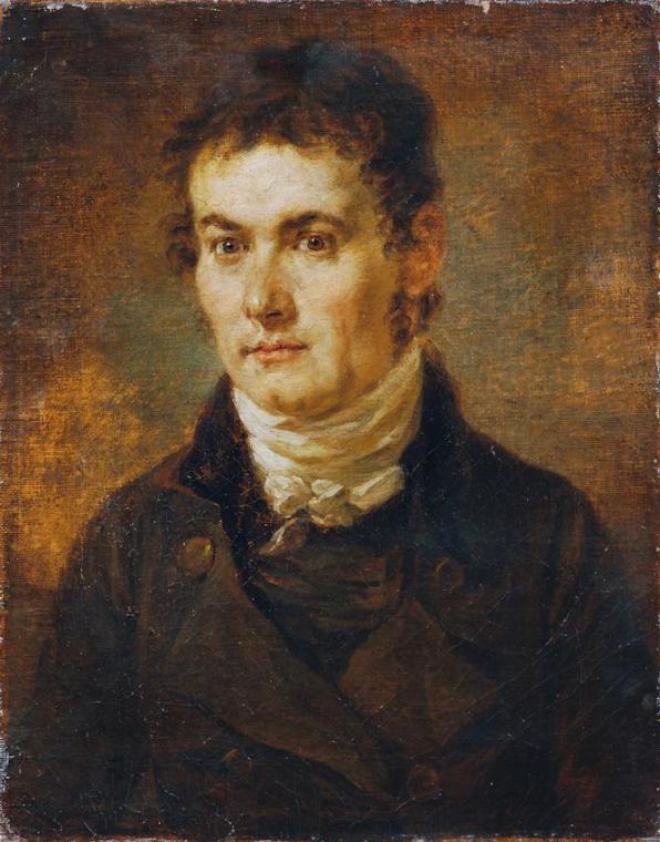 Josef Georg von Edlinger, Mann mit weißer Halsbinde, um 1800, Öl auf Leinwand, 54,5 x 42,5 cm,  ...