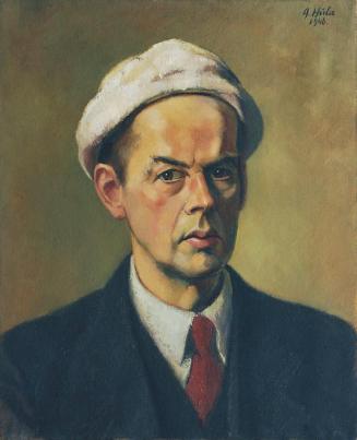 Anton Hula, Selbstbildnis mit weißer Mütze, 1946, Öl auf Leinwand, 54 x 44 cm, Belvedere, Wien, ...
