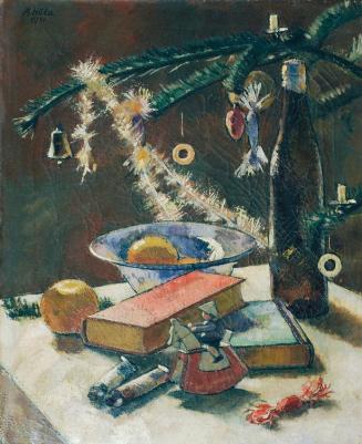 Anton Hula, Stillleben unter dem Christbaum, 1941, Öl auf Leinwand, 64 x 51,5 cm, Belvedere, Wi ...