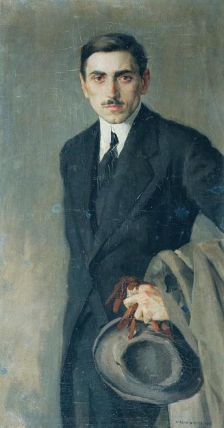 Hans Schachinger, Der Maler Fritz Zerritsch, 1916, Öl auf Leinwand, 108,5 x 58 cm, Belvedere, W ...