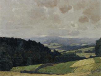 Franz Ignaz Peter Gruber, Stilles Tal, 1916, Öl auf Holz, 33,5 x 44 cm, Belvedere, Wien, Inv.-N ...