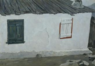 Leopold Hauer, Das weiße Haus (Zwei Fenster), 1953, Öl auf Leinwand auf Pressspanplatte, 70 x 1 ...