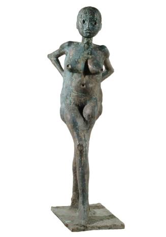 Hans Knesl, Weibliche Figur, 1968, Bronze, 118,5 cm, Artothek des Bundes, Dauerleihgabe im Belv ...