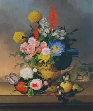 Johann Knapp, Stillleben mit Blumenstrauß, 1828, Öl auf Leinwand, 68 x 57 cm, Belvedere, Wien,  ...