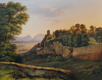 Heinrich Reinhold, Der Mönchsberg bei Salzburg, 1819, Öl auf Holz, 40,5 x 50 cm, Belvedere, Wie ...