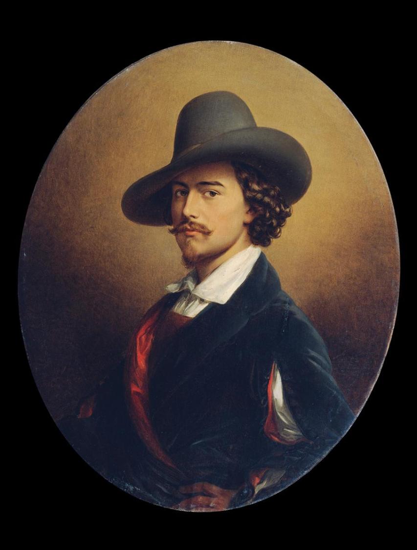 Johann Nepomuk Ender, Der Maler Eduard Ender, 1845, Öl auf Leinwand, 88 x 71 cm, Belvedere, Wie ...