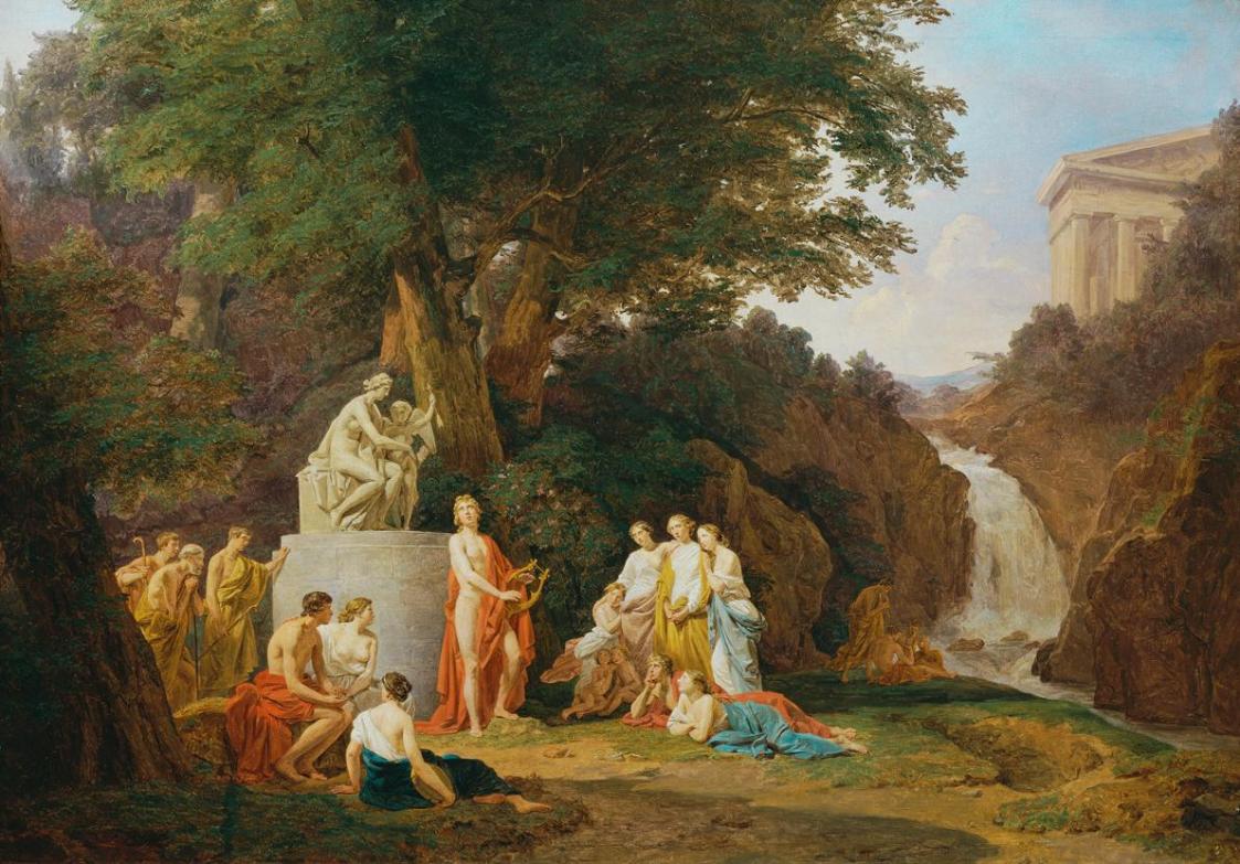 Ferdinand Georg Waldmüller, Apollo unter den Hirten, um 1830, Öl auf Leinwand, 56 x 78 cm, 1916 ...