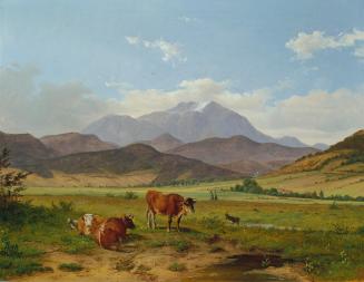 Josef Feid, Landschaft mit Schneeberg, Öl auf Leinwand, 42 x 53 cm, Belvedere, Wien, Inv.-Nr. 8 ...