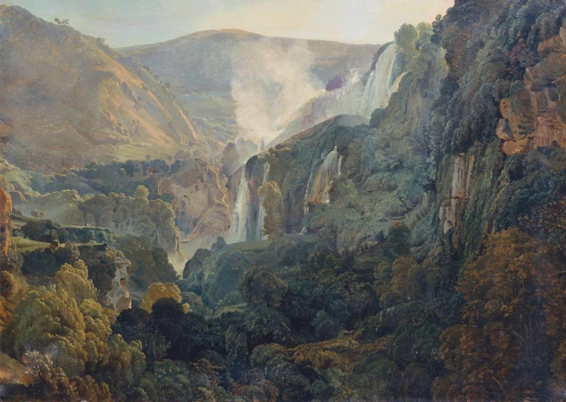 Friedrich Nerly der Ältere, Die Wasserfälle von Terni, um 1834, Öl auf Leinwand, 58 x 77,5 cm,  ...