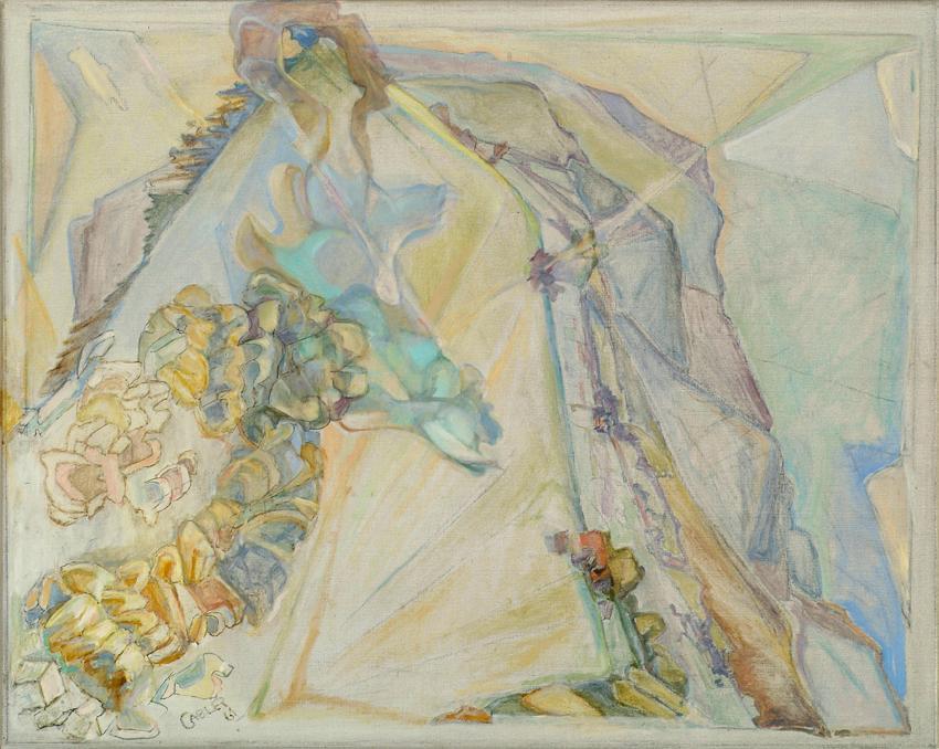 Josef Gabler, Über dem Unteren Drautal, 1961, Öl auf Leinwand, 69,5 x 86,5 cm, Belvedere, Wien, ...