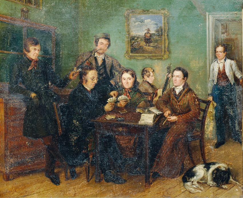Friedrich Philipp Reinhold, Familie Reinhold, Öl auf Karton, 42 x 50,5 cm, Belvedere, Wien, Inv ...