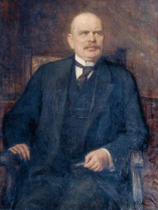 Alois Johann Josef Delug, Minister Max Freiherr Hussarek von Heinlein, um 1921, Öl auf Leinwand ...