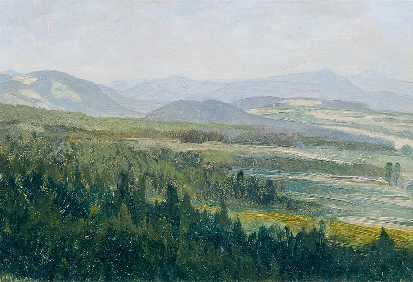 Ferdinand Engelmüller, Böhmisches Mittelgebirge (aus der Mappe „16 Ansichten tschechischer Land ...